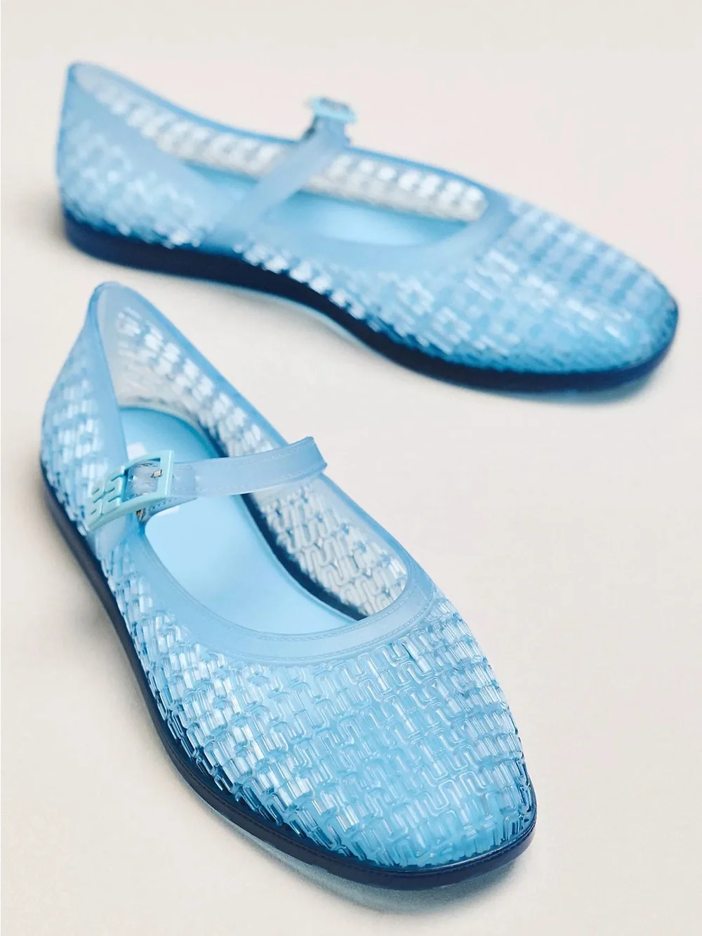 New Melissa Harper Jelly Mary Jane Flats - Picture 1 of 6